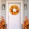 Glitzhome® 24" Fall Lighted Maple Leaves Wreath with Timer